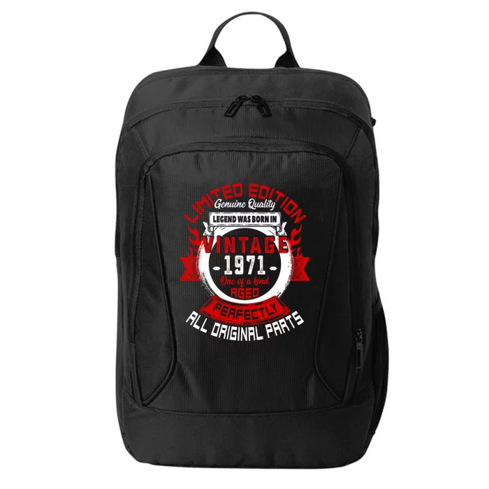 53nd Birthday Gift Vintage Legends Born In 1971 53 Years Old City Backpack