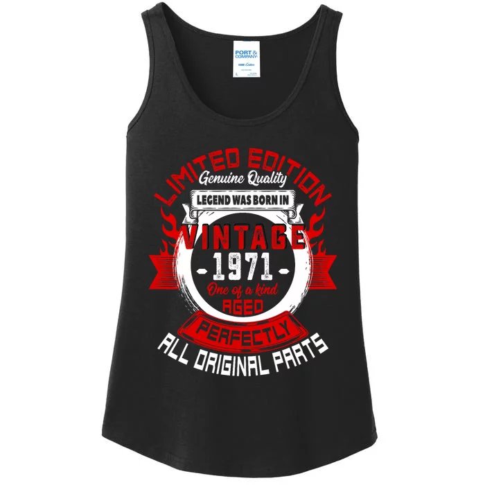 53nd Birthday Gift Vintage Legends Born In 1971 53 Years Old Ladies Essential Tank