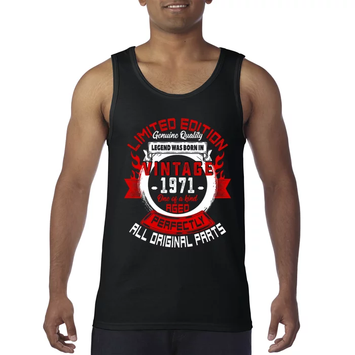 53nd Birthday Gift Vintage Legends Born In 1971 53 Years Old Tank Top