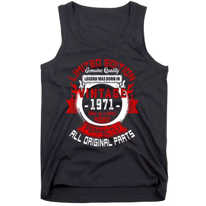 53nd Birthday Gift Vintage Legends Born In 1971 53 Years Old Tank Top