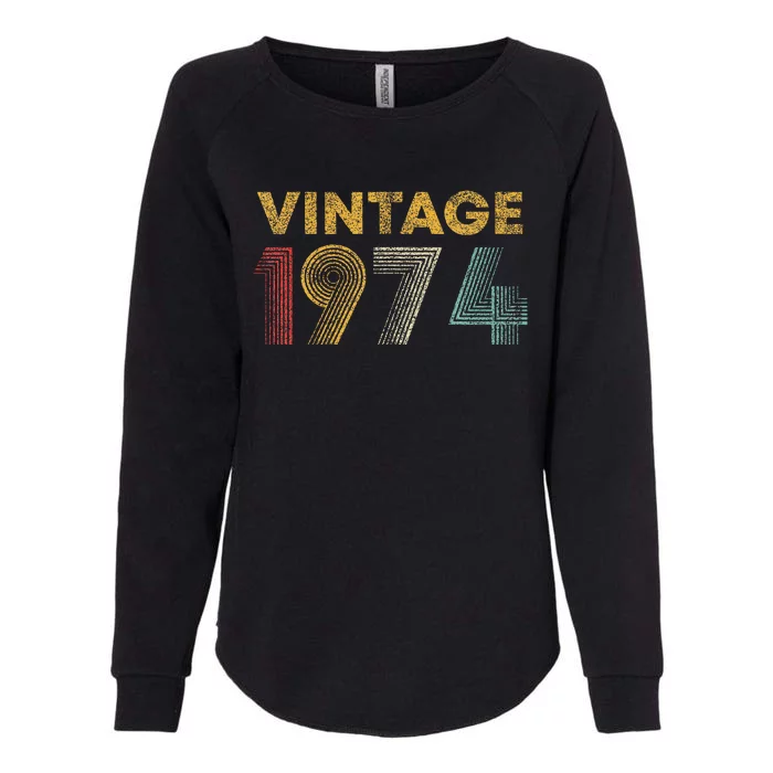 50th Birthday Gift Vintage 1974 50 Years Old Womens California Wash Sweatshirt