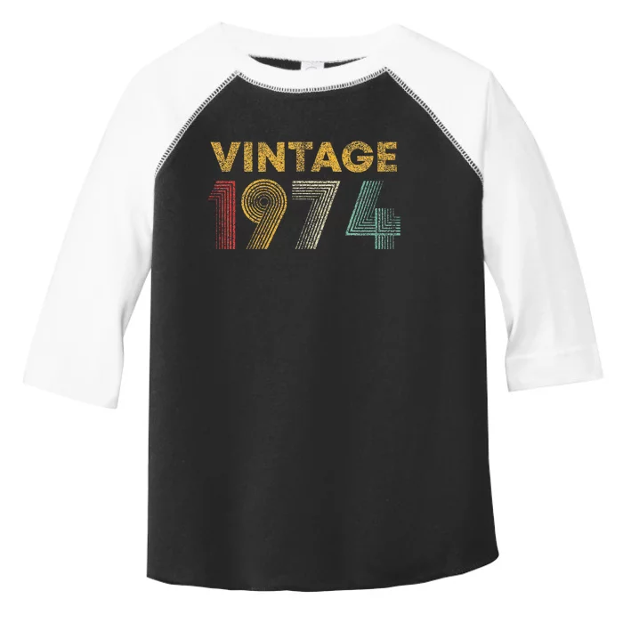 50th Birthday Gift Vintage 1974 50 Years Old Toddler Fine Jersey T-Shirt