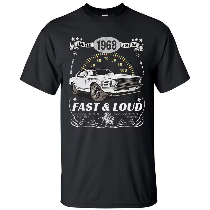 55th Birthday Gift Muscle Car Women Born 1968 Tall T-Shirt