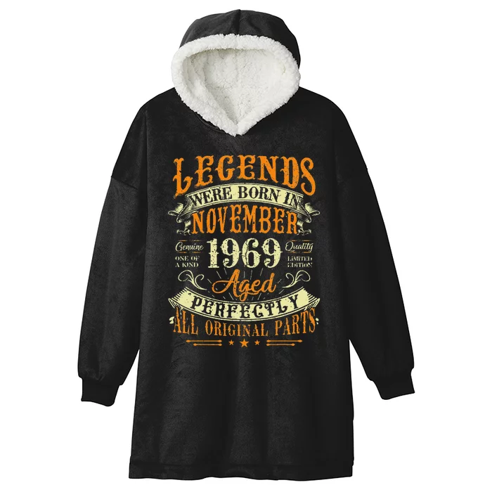 53Th Birthday Gift 53 Years Old Legends Born November 1969 Hooded Wearable Blanket