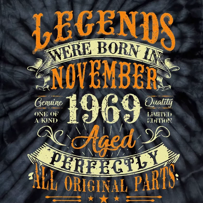 53Th Birthday Gift 53 Years Old Legends Born November 1969 Tie-Dye T-Shirt