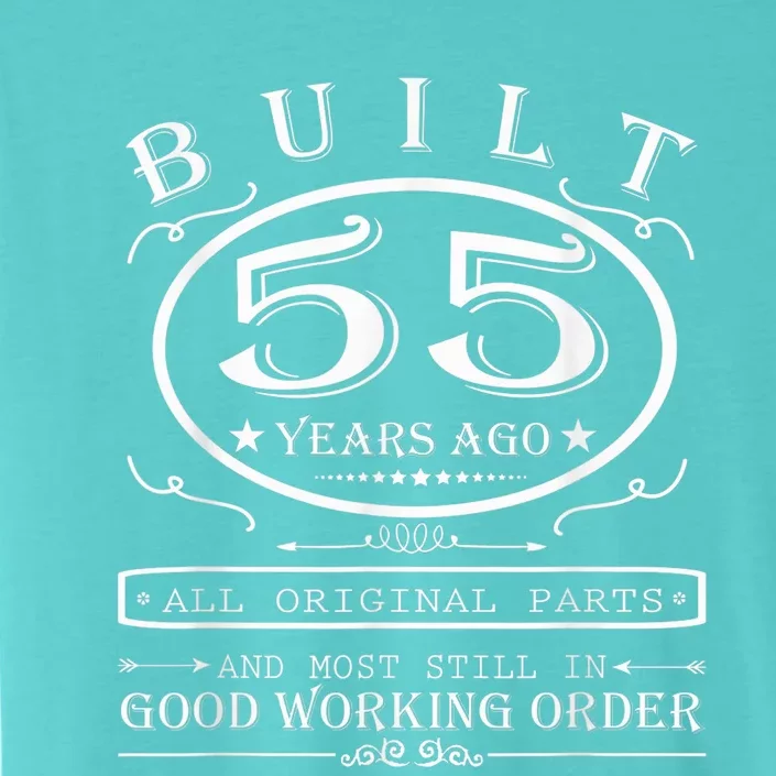 55th Birthday Graphic Built 55 Years Ago Original Parts ChromaSoft Performance T-Shirt