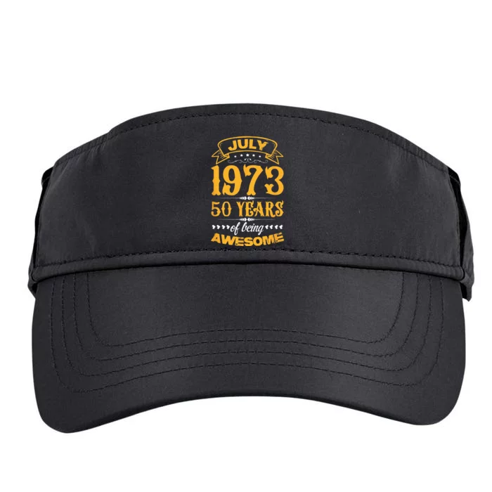 50th Birthday July 1973 50 Years Of Being Awesome Adult Drive Performance Visor