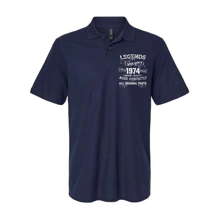 50th Birthday Legends Were Born In 1974 Softstyle Adult Sport Polo