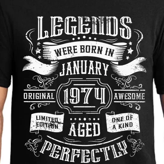 50th Birthday Legends Were Born In January 1974 Pajama Set