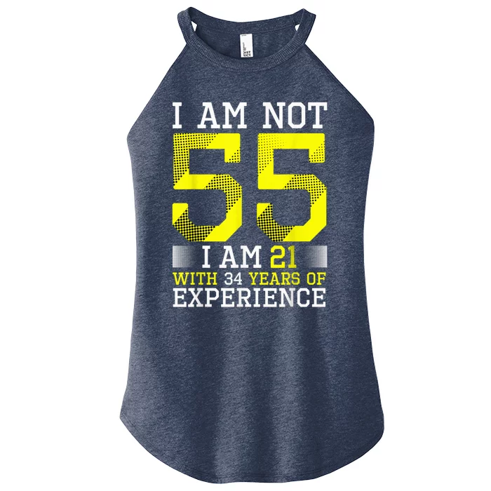 55th Birthday Man Woman 55 Year Old Gift Women’s Perfect Tri Rocker Tank