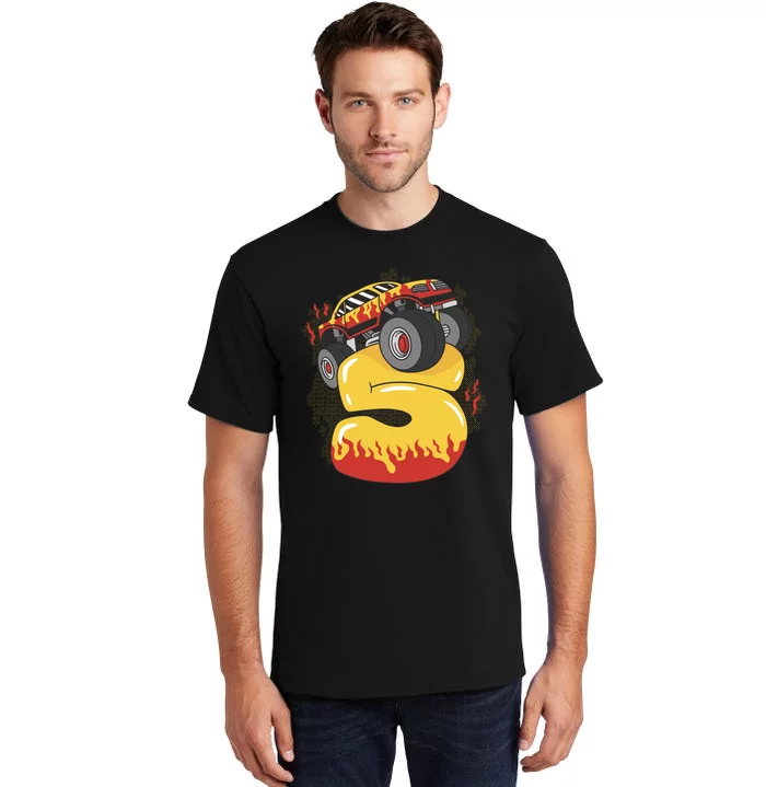 5th Birthday Monster Truck Tall T-Shirt