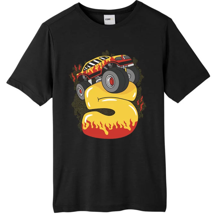 5th Birthday Monster Truck ChromaSoft Performance T-Shirt