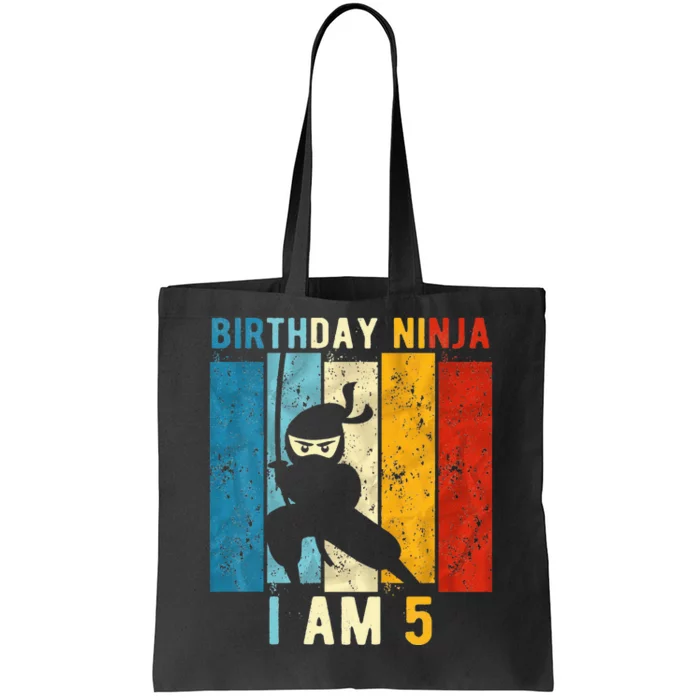 5th Birthday Ninja 5 Year Old Birthday Tote Bag