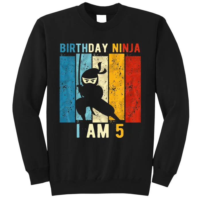 5th Birthday Ninja 5 Year Old Birthday Tall Sweatshirt