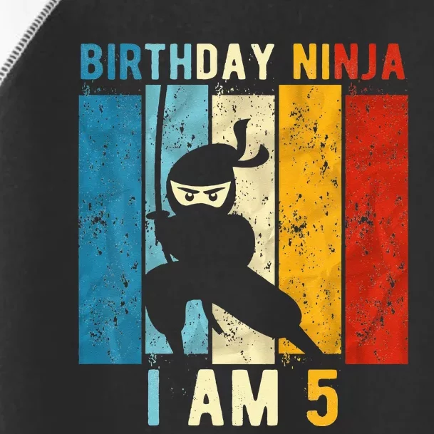 5th Birthday Ninja 5 Year Old Birthday Toddler Fine Jersey T-Shirt