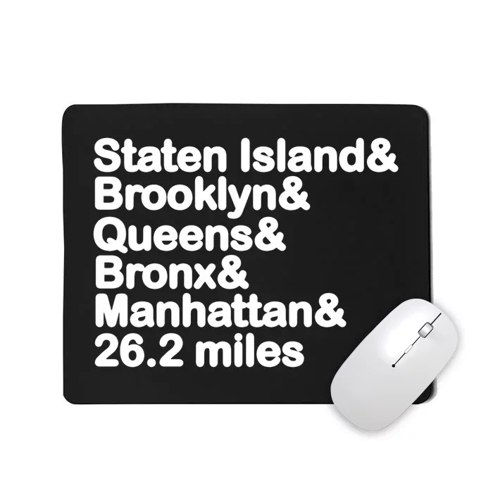 5 Borough Nyc Marathon New York Marathon Running Gift Mousepad