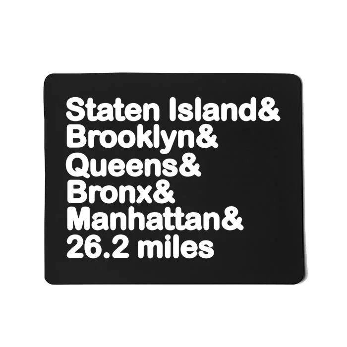 5 Borough Nyc Marathon New York Marathon Running Gift Mousepad