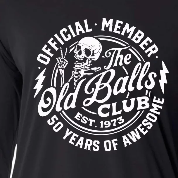 50th Birthday Official Member The Old Balls Club Est 1973 Cooling Performance Long Sleeve Crew