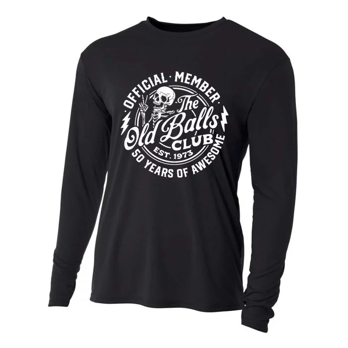 50th Birthday Official Member The Old Balls Club Est 1973 Cooling Performance Long Sleeve Crew