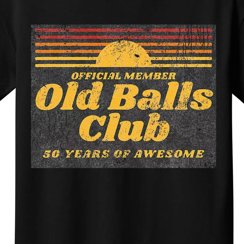 50th Birthday Old Balls Club 50 Years Of Awesome Kids T-Shirt