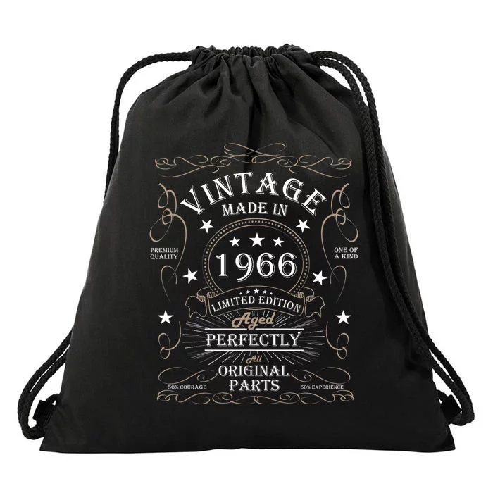 58th Birthday Retro Limited Edition Man Woman Vintage 1966 Drawstring Bag