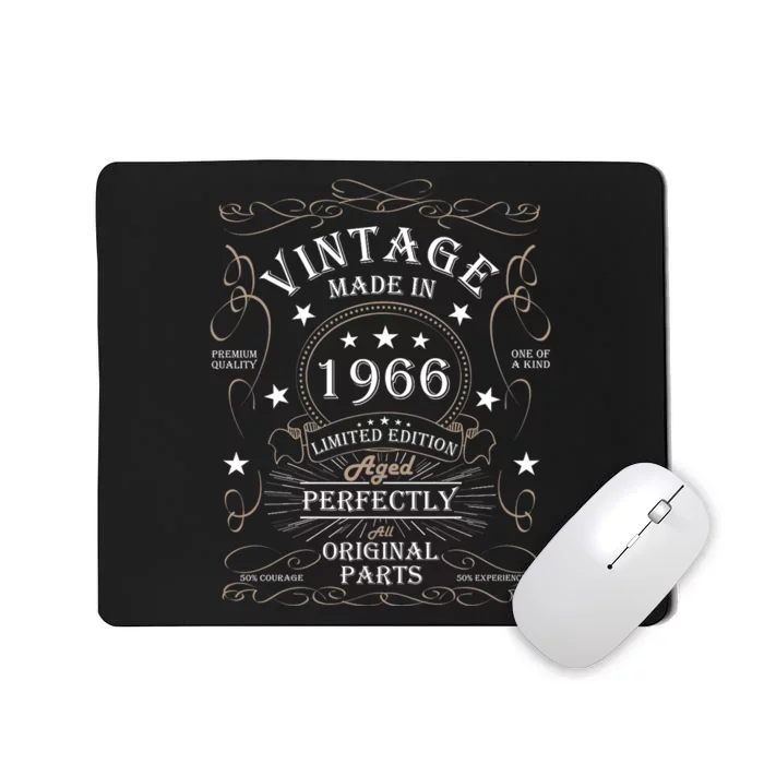 58th Birthday Retro Limited Edition Man Woman Vintage 1966 Mousepad