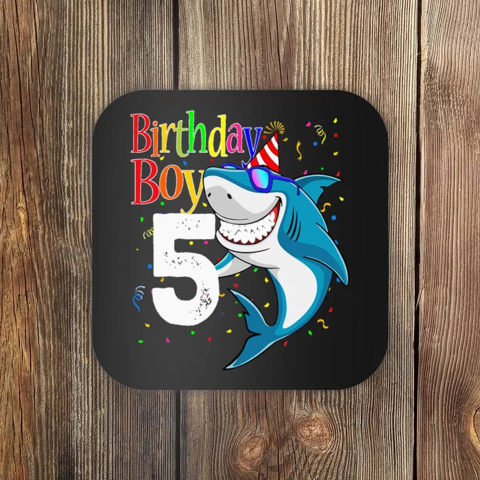 5th Birthday Shark JawSome Five Coaster