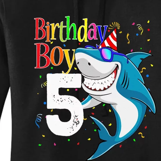 5th Birthday Shark JawSome Five Women's Pullover Hoodie