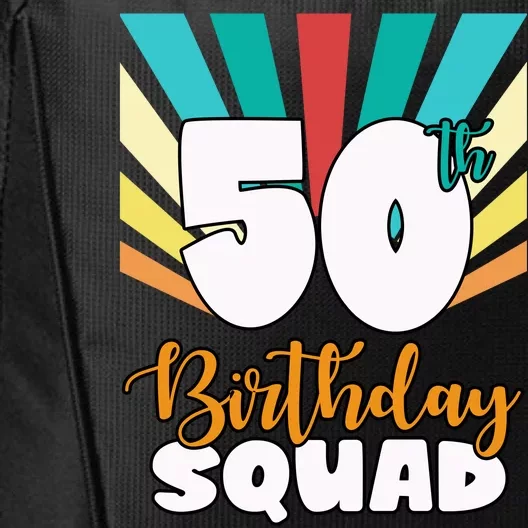 50th Birthday Squad 50 Years Old City Backpack