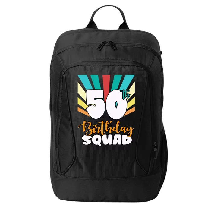 50th Birthday Squad 50 Years Old City Backpack