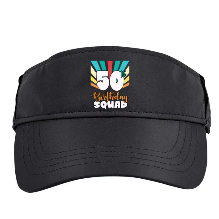 50th Birthday Squad 50 Years Old Adult Drive Performance Visor