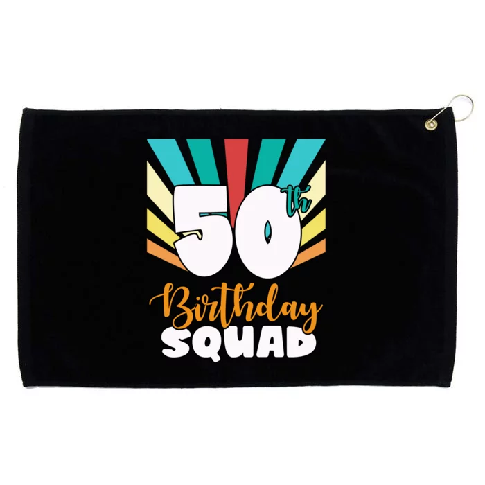 50th Birthday Squad 50 Years Old Grommeted Golf Towel