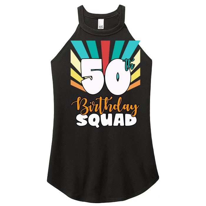 50th Birthday Squad 50 Years Old Women’s Perfect Tri Rocker Tank