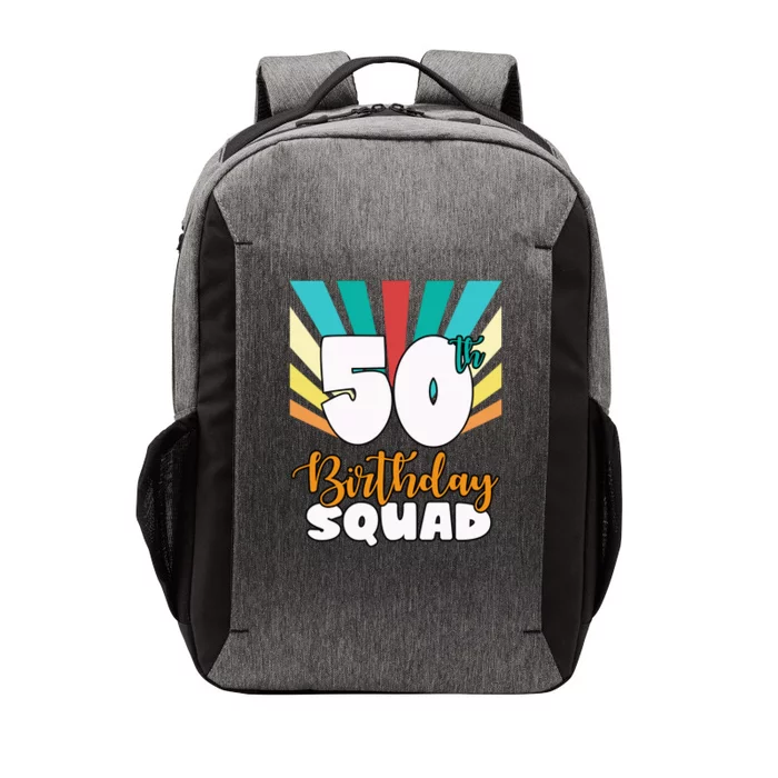 50th Birthday Squad 50 Years Old Vector Backpack