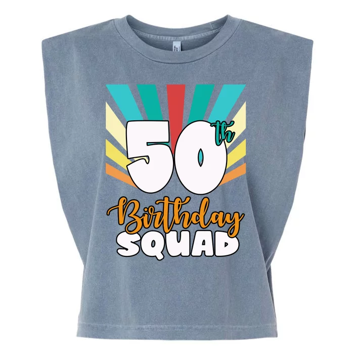 50th Birthday Squad 50 Years Old Garment-Dyed Women's Muscle Tee