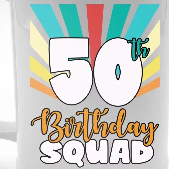 50th Birthday Squad 50 Years Old Front & Back Beer Stein