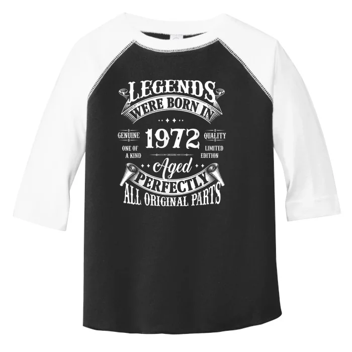 51st Birthday Tee Vintage Legends Born In 1972 51 Years Old Toddler Fine Jersey T-Shirt