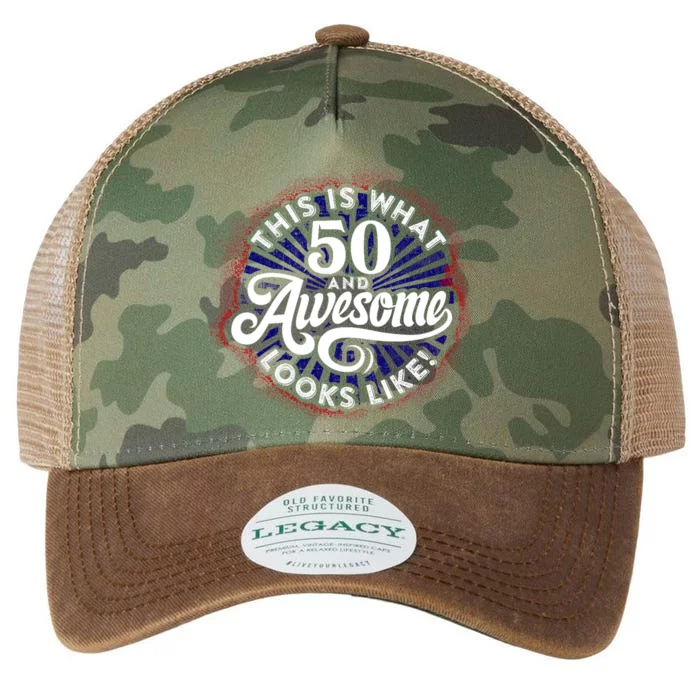 50th Birthday This Is What 50 And Awesome Looks Like 1971 Legacy Tie Dye Trucker Hat