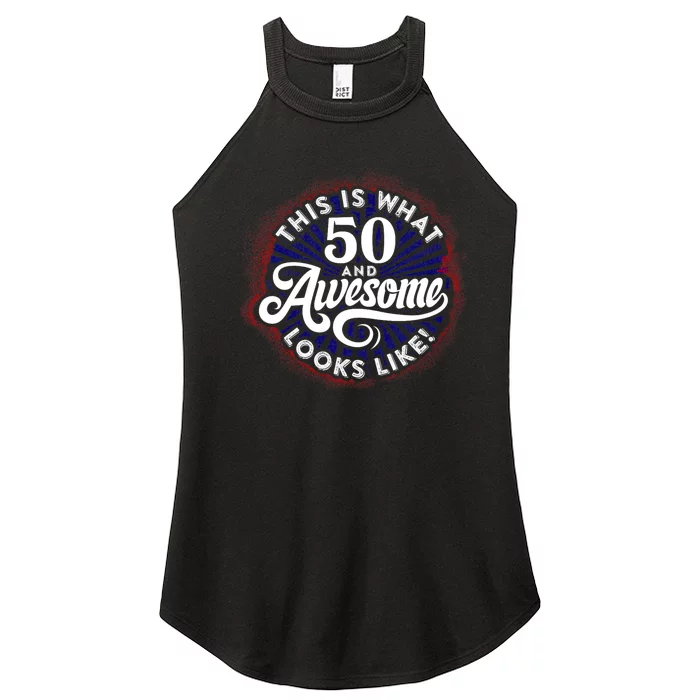 50th Birthday This Is What 50 And Awesome Looks Like 1971 Women’s Perfect Tri Rocker Tank