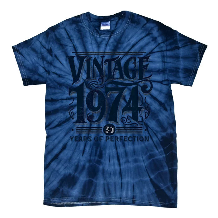 50th Birthday Vintage 1974 Limited Edition 50th Birthday Tie-Dye T-Shirt