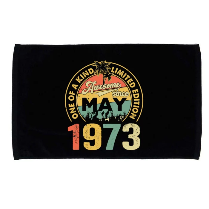 50th Birthday Vintage May 1973 Microfiber Hand Towel