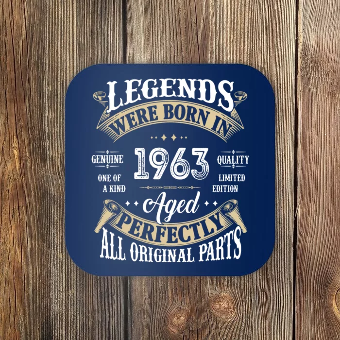 59st Birthday Vintage Legends Born In 1963 Coaster