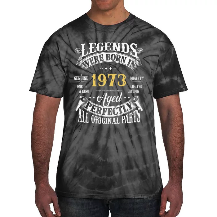 50th Birthday Vintage Legends Born In 1973 50 Years Old Cute Tie-Dye T-Shirt