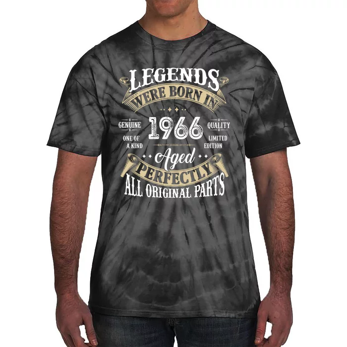 56th Birthday Vintage Legends Born In 1966 Tie-Dye T-Shirt