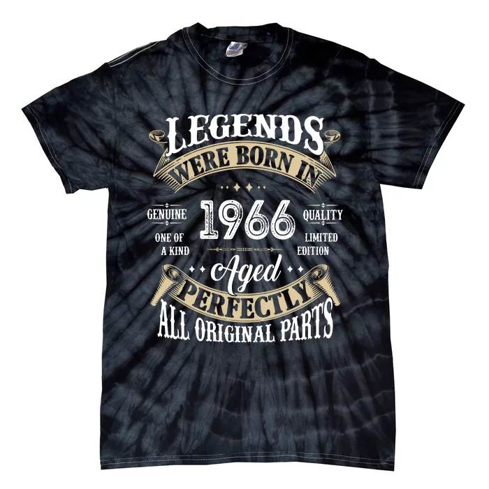 56th Birthday Vintage Legends Born In 1966 Tie-Dye T-Shirt