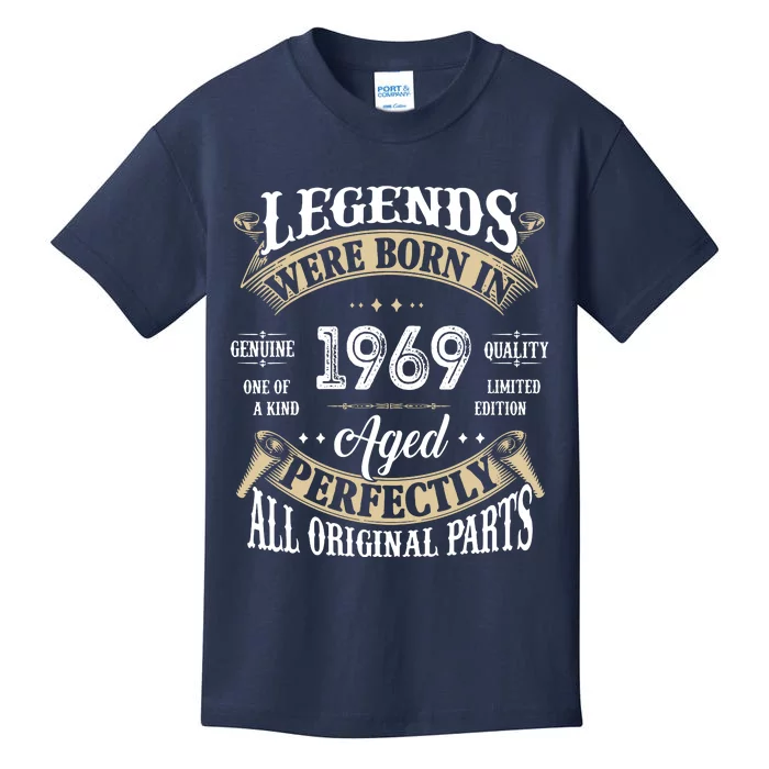 53th Birthday Vintage Legends Born In 1969 Kids T-Shirt