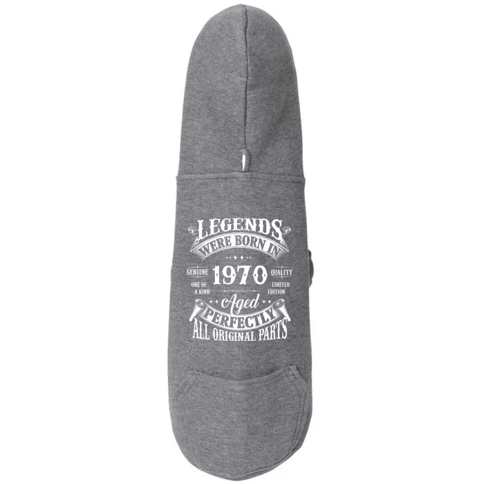 54th Birthday Vintage Legends Born In 1970 54 Years Old Doggie 3-End Fleece Hoodie