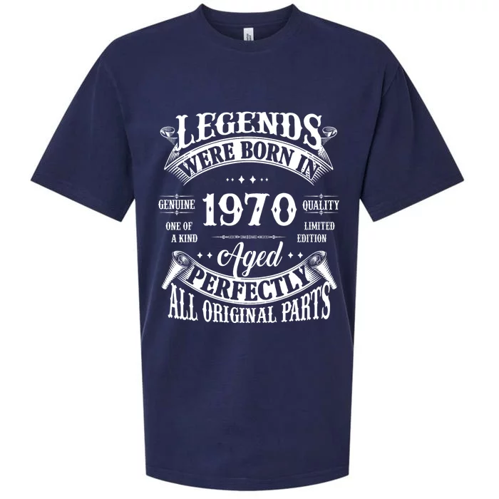 54th Birthday Vintage Legends Born In 1970 54 Years Old Sueded Cloud Jersey T-Shirt