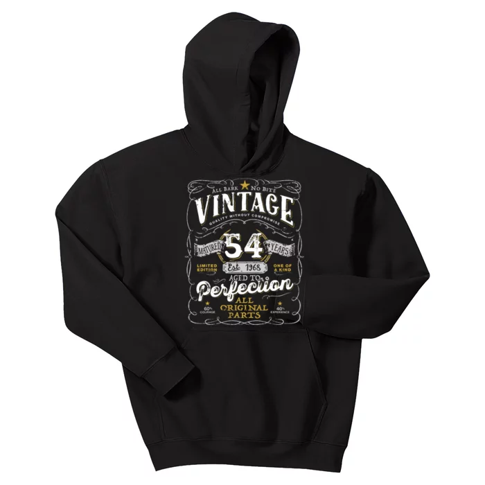 54th Birthday Vintage 1968 Birthday For Women Funny Men 54 Years Old Kids Hoodie