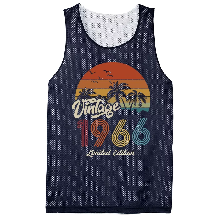 57th Birthday Vintage Limited Edition 1966 Mesh Reversible Basketball Jersey Tank